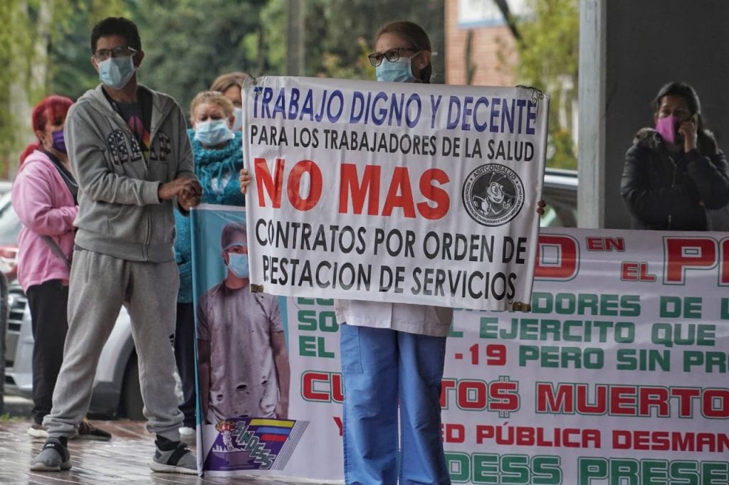 protesta médicos Bogotá